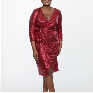 Studio Sequin Wrap Dress